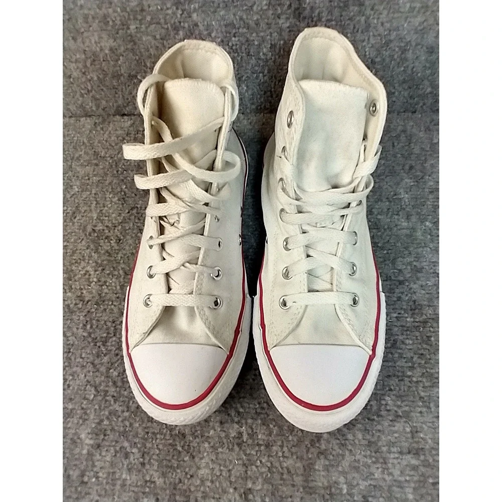 Converse Chuck Taylor All Star High Top White Canvas Kids Junior Shoes 671108C 4